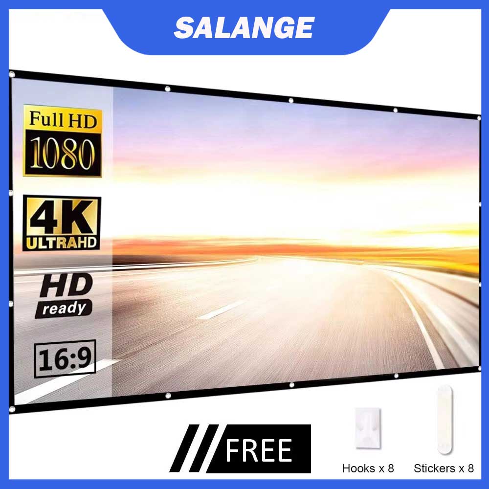 Home Cinema Blanc - Salange Projection Screen Portable Projector screen