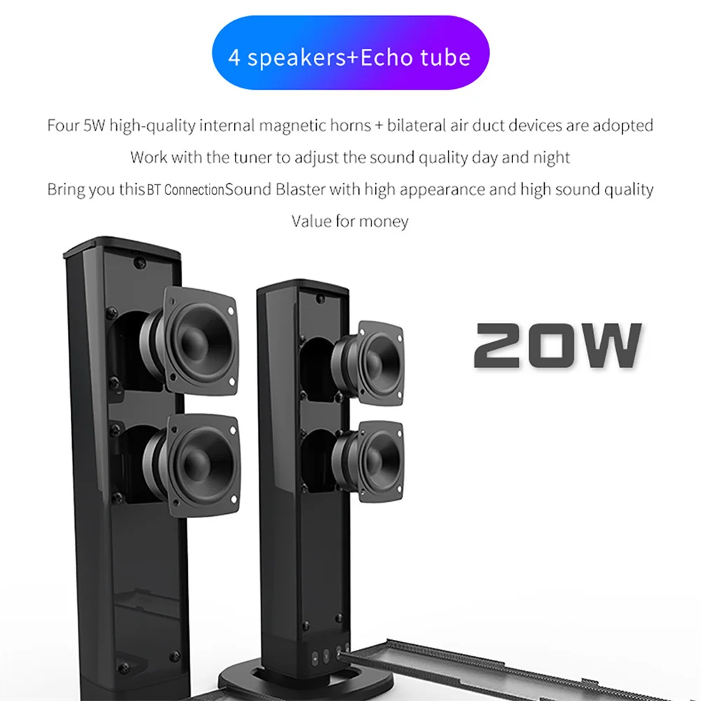 Wireless Bluetooth TV Sound Ba - Home Cinema Subwoofer บทวิจารณ์และราคา
