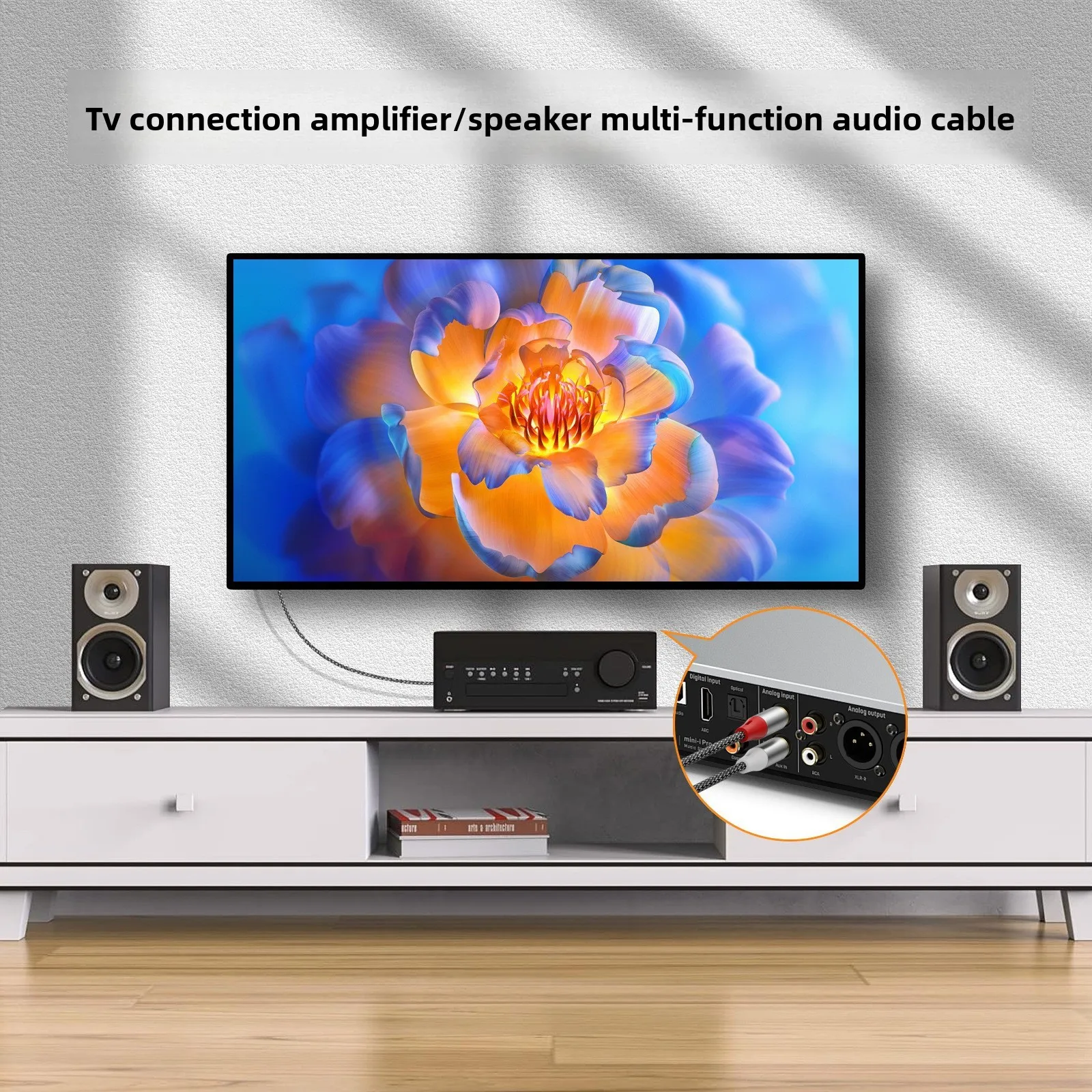 Double RCA audio cable, 2 pair - Home Cinema Subwoofer บทวิจารณ์และราคา