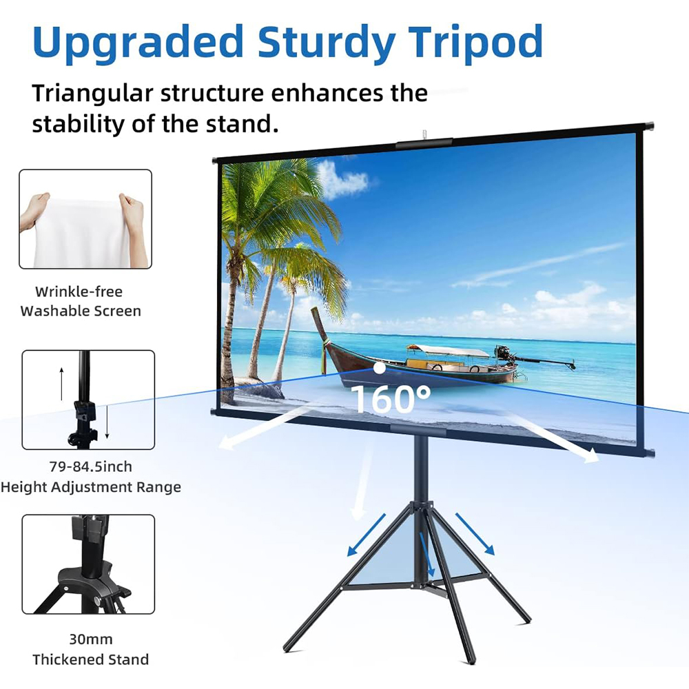 VEIDADZ Projector Screen With  - Home Cinema Blanc บทวิจารณ์และราคา