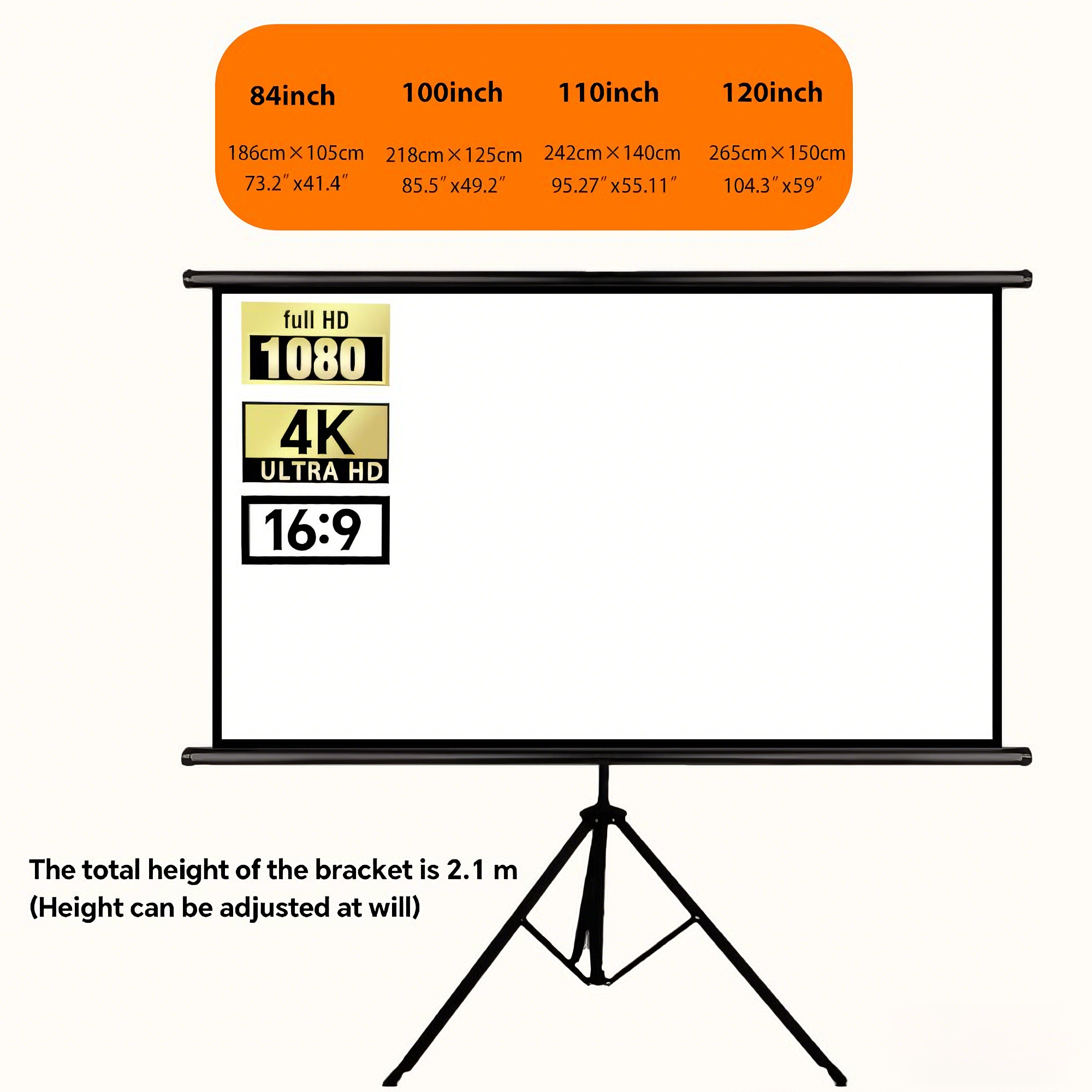 XIAOHUI 4K Projector Screen Wi - Home Cinema Blanc บทวิจารณ์และราคา