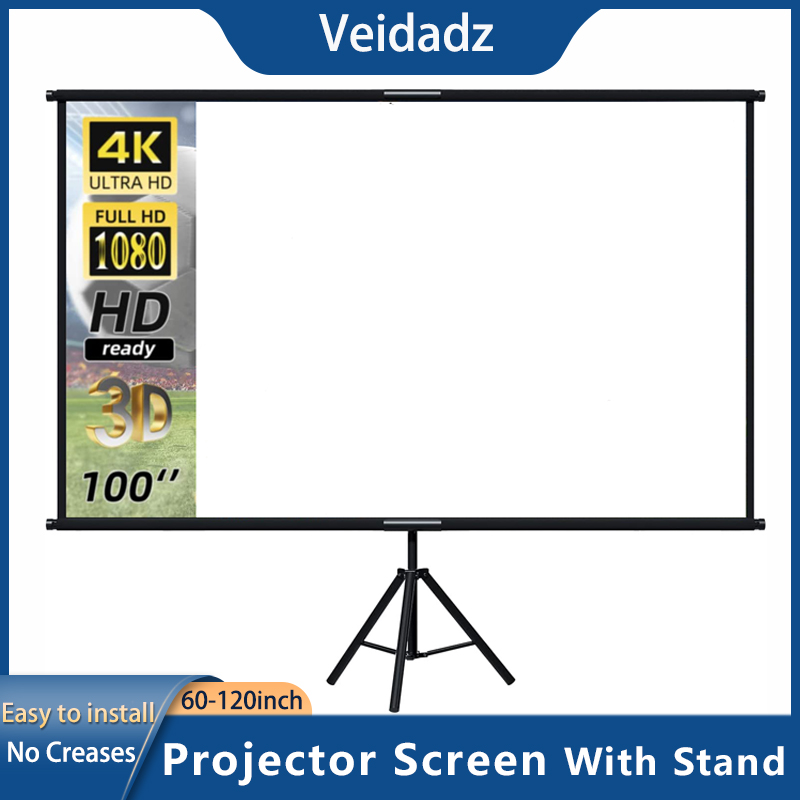 VEIDADZ Projector Screen With  - Home Cinema Blanc บทวิจารณ์และราคา