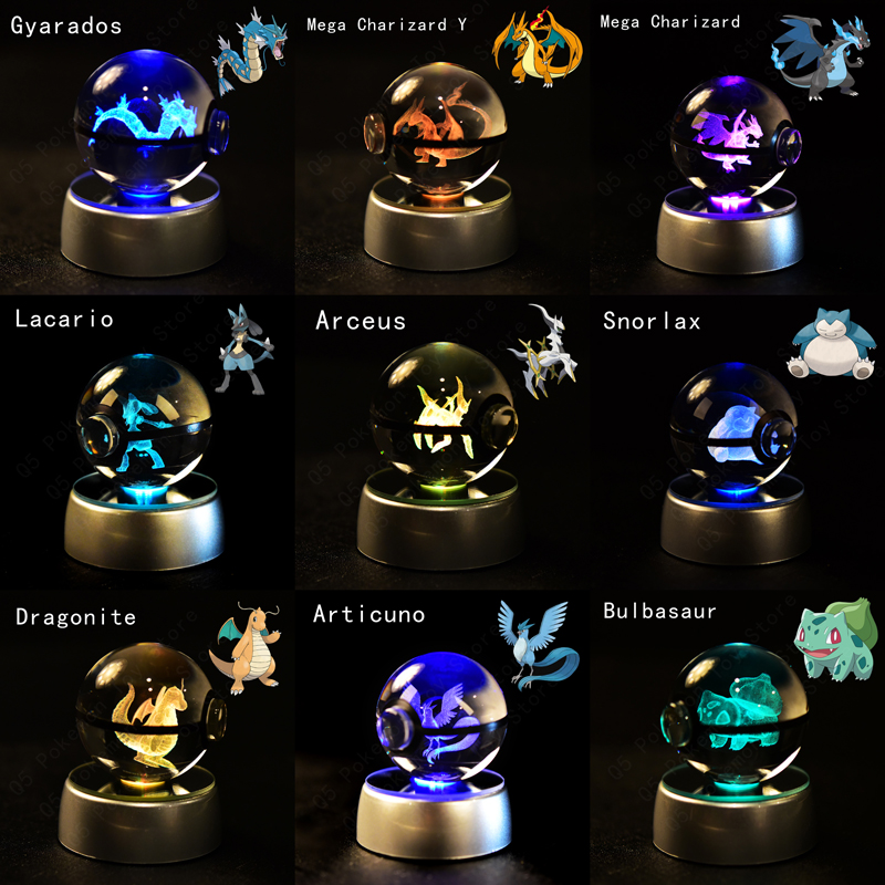 Pokemon Crystal Ball 3D Night  - Home Cinema Lighting บทวิจารณ์และราคา