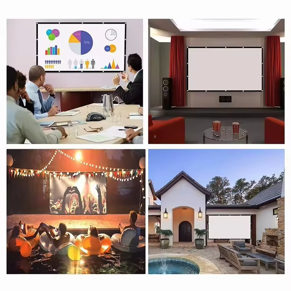 16:9 Simple Projector Curtain  - Home Cinema Blanc บทวิจารณ์และราคา