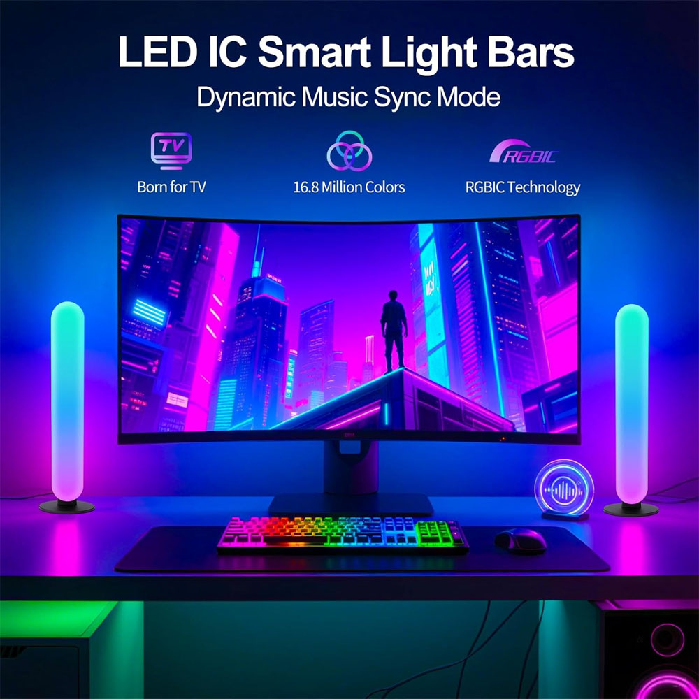 1/2/3Pcs Smart LED Light Bar,1 - Home Cinema Lighting บทวิจารณ์และราคา