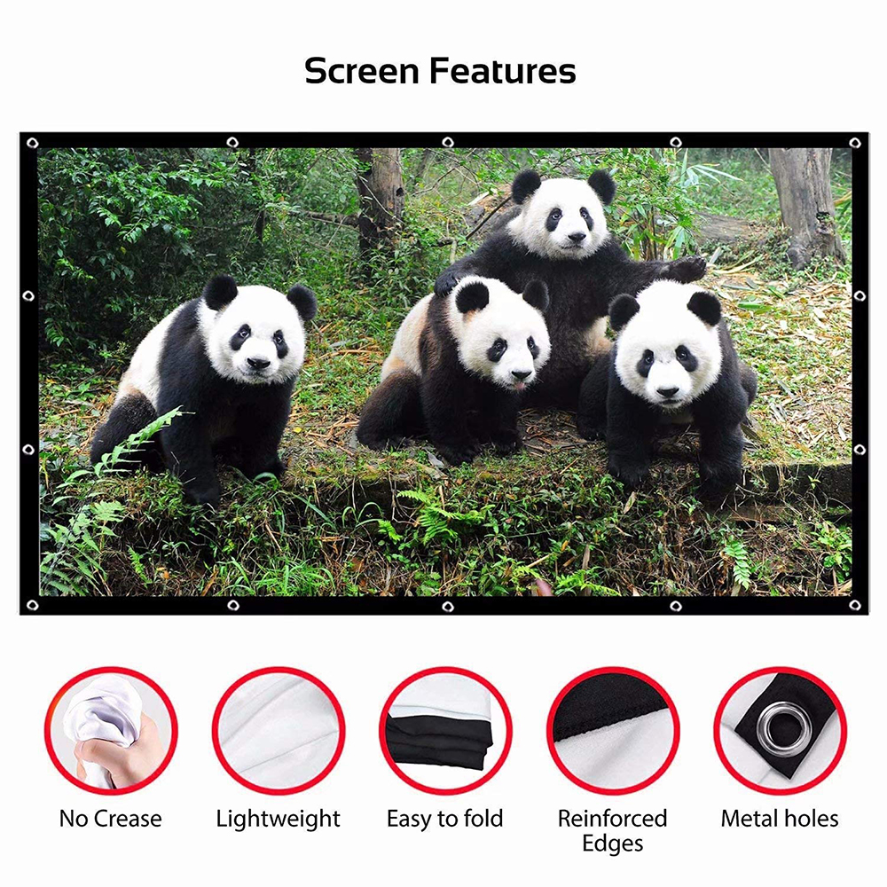 60 84 100 120 150 Inch Project - Home Cinema Blanc บทวิจารณ์และราคา