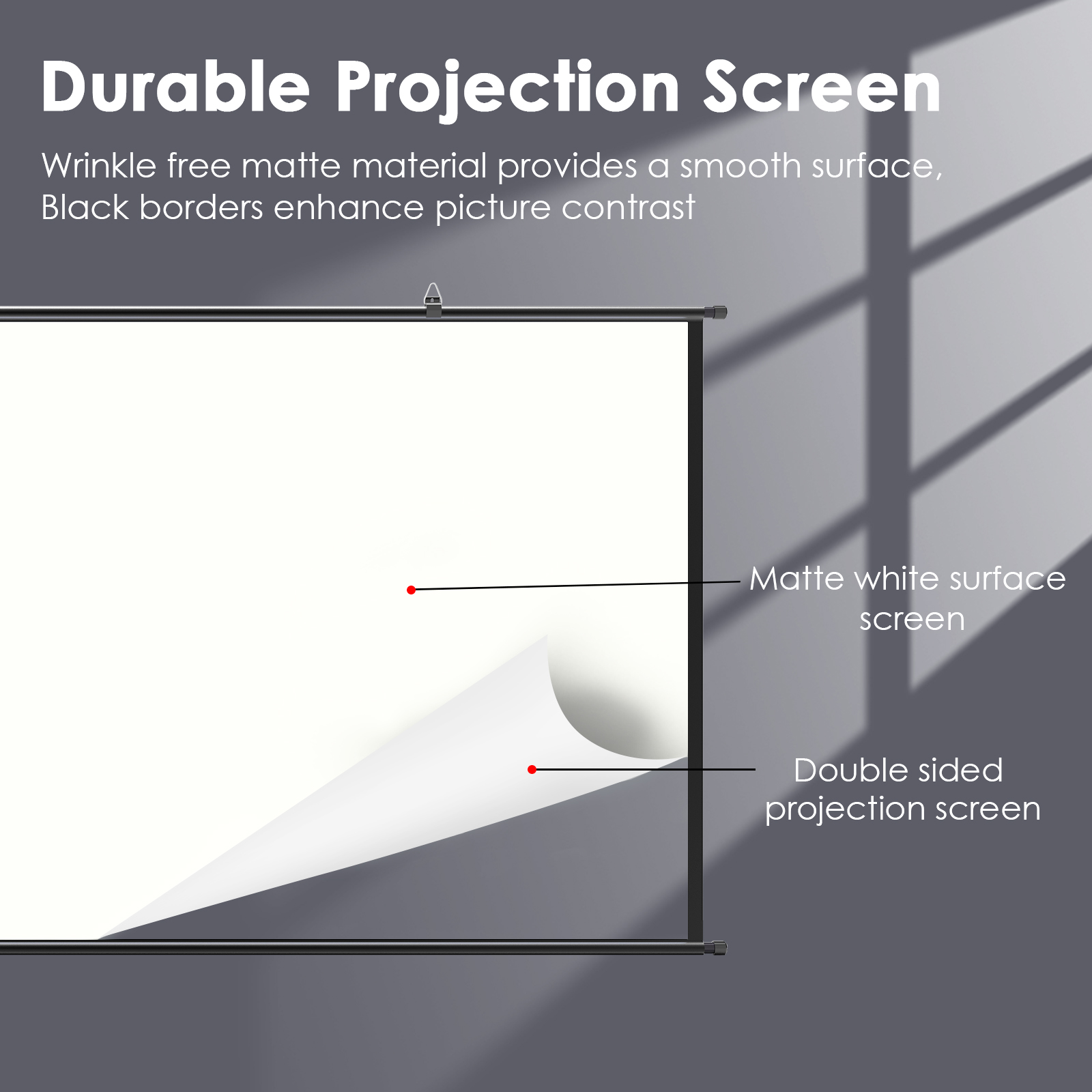 LEJIADA 16:9 Wall Mounted Whit - Home Cinema Blanc บทวิจารณ์และราคา
