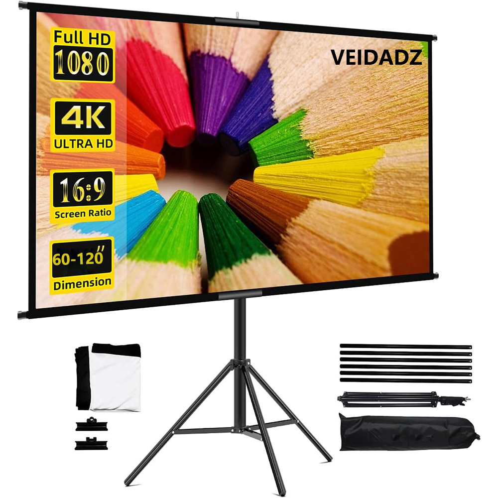 VEIDADZ Projector Screen With  - Home Cinema Blanc บทวิจารณ์และราคา
